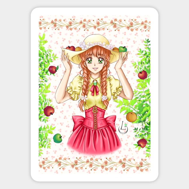 Fruity Girl Sticker by AudreyWagnerArt